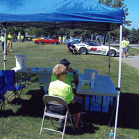 50/50 tickets and raffles were handled by Mid-Ohio Corvette Club members