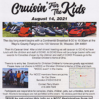 Cruisin’ for the Kids on Saturday, Aug. 14, 2021